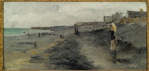 Playa en Dieppe, 1881 de Frank Myers Boggs